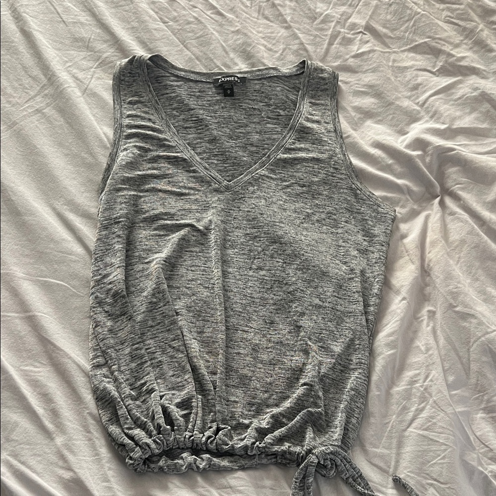 Express Light Gray Dressy Tank Top